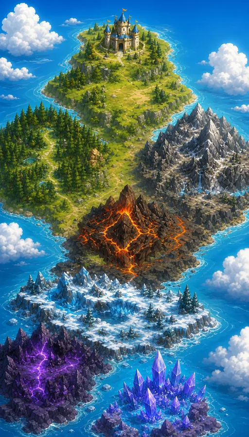 Die Weltkarte von Tactics Arena mit den eroberbaren Territorien